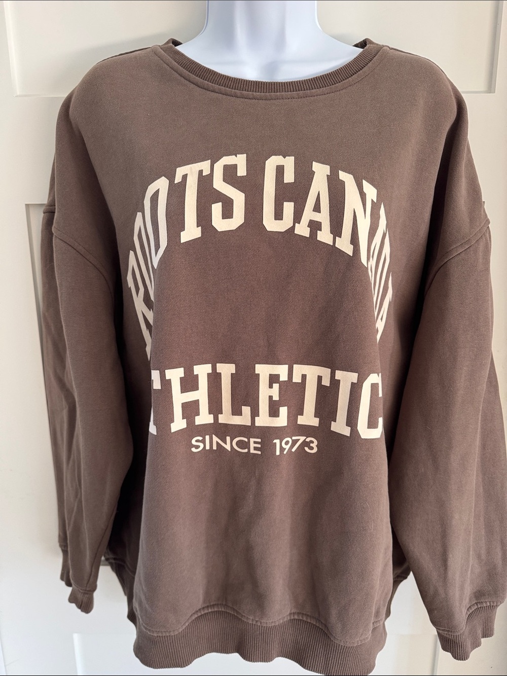 Roots Brown 'Roots Canada Athletics' Crewneck Sweatshirt - Picture 3 of 8
